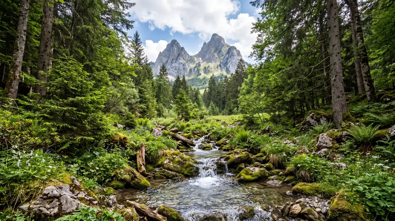 Quelle in den Schweizer Alpen â€“ Aqua Mercurii